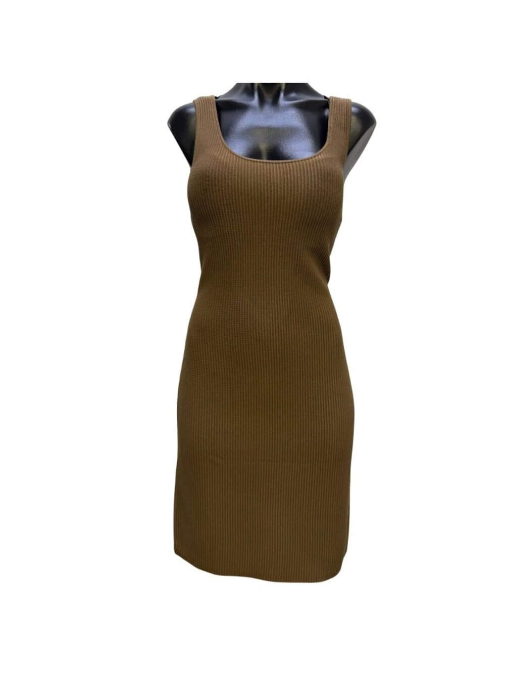 NWT Banana Republic Brown Ribbed Knit Sleeveless Dress S